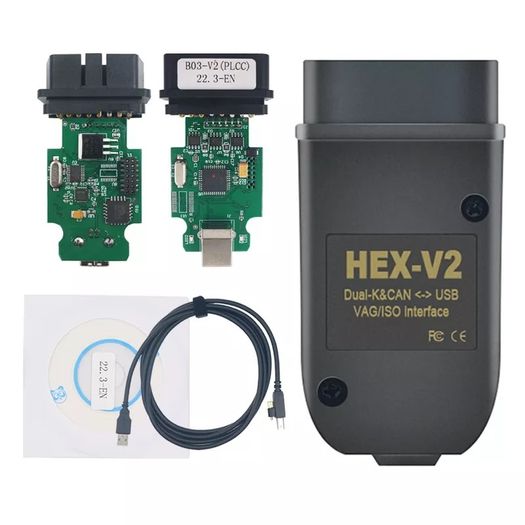 Vagcom V22.3 Obd2 Scanner Hex V2 Vag Com 21.9 Usb Interface For Vw Audi Skoda Seat Unlimited Vins Atmega162