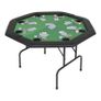 8-Player Folding Poker Table 2 Fold Octagonal Green Image 6