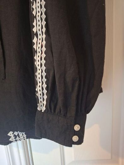 M&S Black linen blend Shirt 24