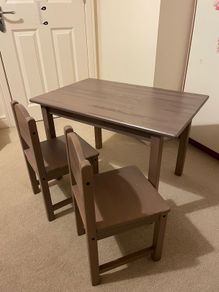 Sundvik ikea children table and two chairs