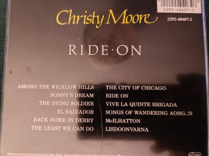 Christy Moore - Ride On CD (1984) 1990's Nice Price Reissue Folk EX+