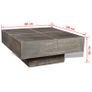 Coffee Table Dark Brown Square Solid Mango Wood Image 5