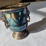 Vintage Viners Of Sheffield Silver Plated Lion Head Ringed Urn/Vase Lined Image 3