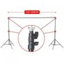 443442 2 x 2m Stand + 1.6 x 3m Non Woven Fabric Black, White, Green Background Image 7