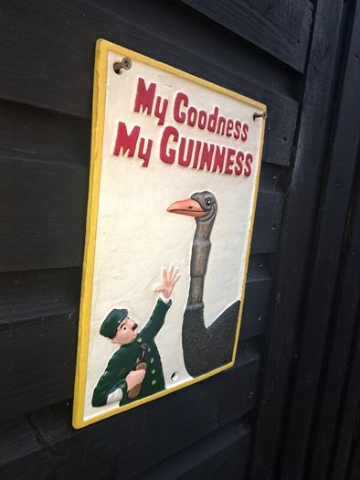 Guinness ostrich  cast iron sign