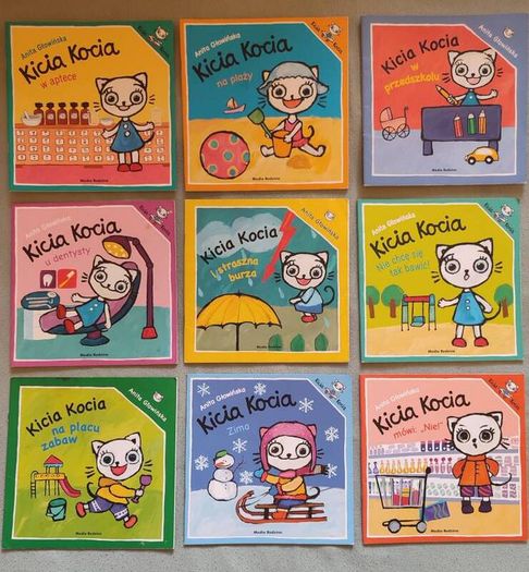 40 Preschool children's books in Polish (Kicia Kocia & others)