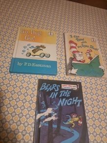 Three Dr Suess books.