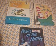 Three Dr Suess books.