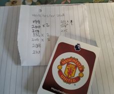 Manchester United premier League cards