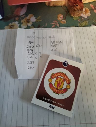 Manchester United premier League cards