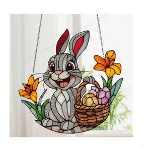 Cute Bunny & Easter Basket House Decoration - nice gift