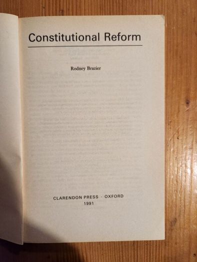 Constitutional Reform. Re-shaping Thhe British Political System   By Rodney Brazier. Paperback In Good Condition.