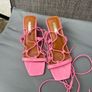 Ladies pink sandals size 4 Image 4