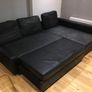 Black Corner Sofa Image 3