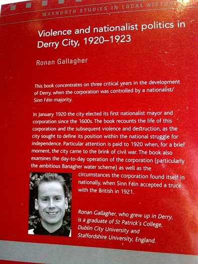 Violence and nationalist politics in Derry City 1920-1923 Ireland Irish history