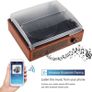 FREE EXPRESS SHIPPING Bluetooth Record Player Belt-Driven 3-Speed Turntable, Vintage Vinyl Record Players Built-in Stereo Speakers, with Headphone Jack/Aux Input/RCA Line Out, Wooden Image 6