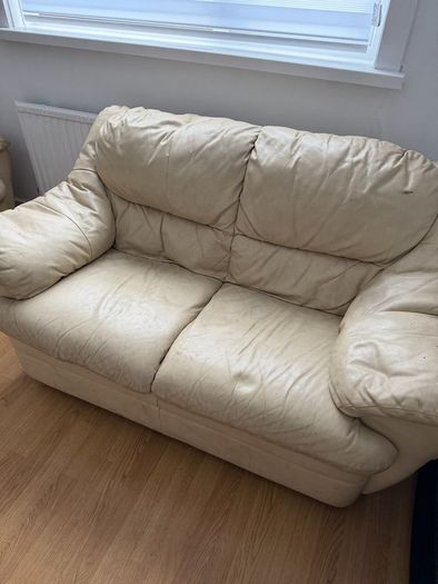 3 and 2 leather couches