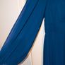 amazing long sleeve navy chiffon maxi dress from Ever Pretty Image 3