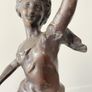Bronze statue - Lady holding torch - by 'Rousseau Image 2