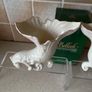 Vintage Pair Belleek China Cornucopia Spill Vase Image 4