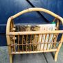 Vintage Bamboo Magazine Stand Image 2