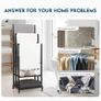 Free Standing Towel Rail, Towel Stand with 2 Storage Shelves, 3 Tier Towel Rack Free Standing, Freestanding Towel Rail for Bathroom & Bedroom, Black Image 2