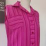VINTAGE 1960s pink wool stripe mod shift dress. S M 10-12. Made in Ireland by John Hagarty Image 4