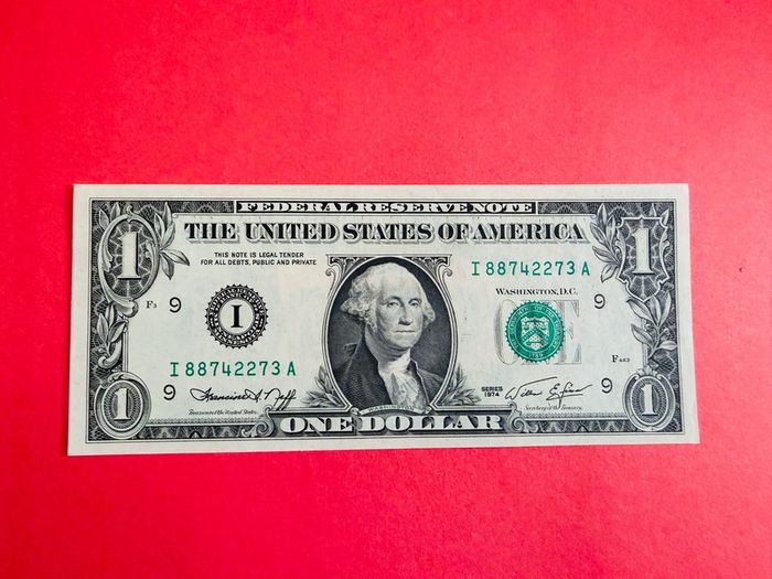 Usa  1 Dollar  1974  Letter  (  1 9  )  Minneapolis  Scarce ( Uncirculated )