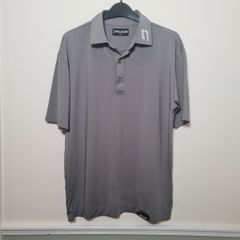 mens DRUIDS golf top t shirt 100% polyester grey Size large
