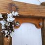 NEW Rustic Oak Beam Floating Shelf with hooks Image 4