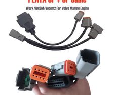 NEW For Volvo Penta Vodia Industrial Marine engine Vocom Diagnostic Cable Connection 6+8 Vodia5 6 Pin 8 Pin OBDII Cable Adapters