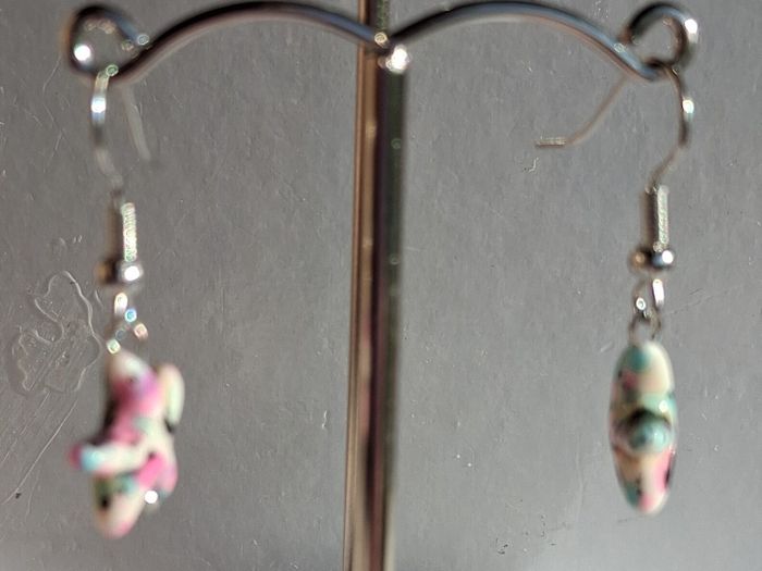 Mini Speckled Starfish Earrings