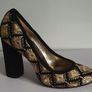 Le Babe Ladies Mirror Gold Heels Shoes Size UK3 EU36 New With Box CAN POST Image 10