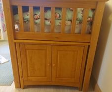 Kids bed, mid sleeper.Julian Bowen Barcelona Pine Mid Sleeper with Right Hand Ladder