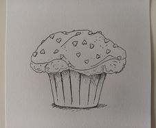 Large Cupcake - Magnolia Rubber Stamp
