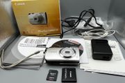 Boxed Canon PowerShot A3200 IS 14.1MP Digital Camera Silver+SD+ Charger-Full Kit