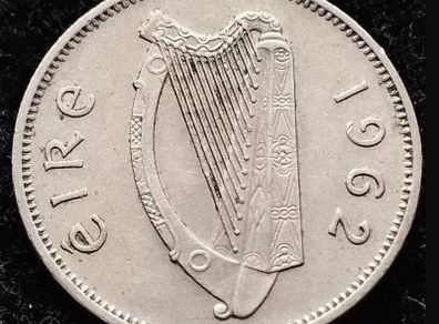 [#347] - Ireland 1962 | Irish 6p | Six Pence | Wolfhound | KM.13a
