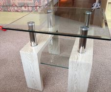 Glass top coffee table
