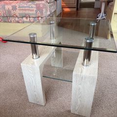 Glass top coffee table
