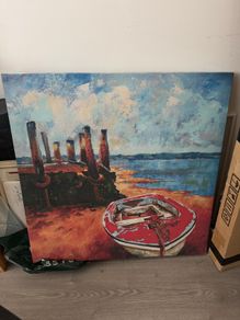 Large boat painting