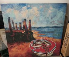 Large boat painting