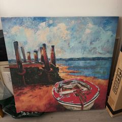 Large boat painting