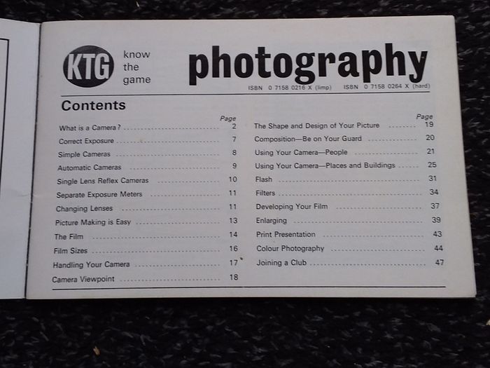 KTG : Know The Game - Photography Booklet - 1979