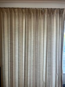 Laura Ashley Awning Strip Curtains Dove Grey 90x90 inches