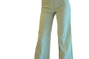Millie's gingham flared trousers