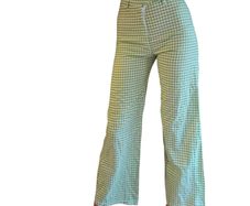 Millie's gingham flared trousers