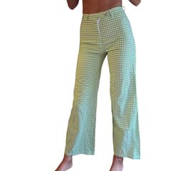 Millie's gingham flared trousers