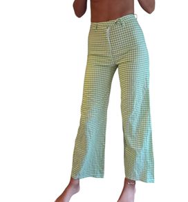 Millie's gingham flared trousers