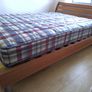 Solid Wood Double Bed Frame Respa Firmarest Mattress Excellent Condition Image 6