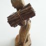 FIGURE - Vintage - Carved Oak Image 7